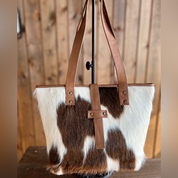 Handbags - 🎁😍Genuine Cowhide & Leather Tote Satchel Boho Bag Western New Cowgirl gift